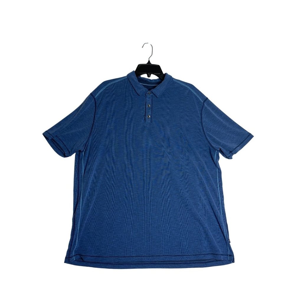 Tommy Bahama Island Zone Dark Blue Cool Knit Short Sleeve Polo Shirt Mens XL